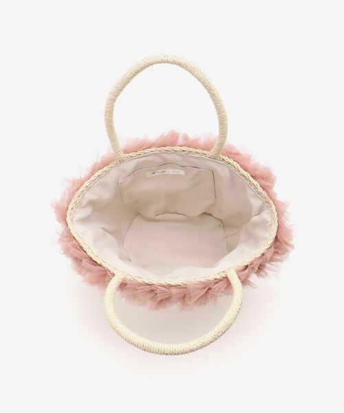 MAJESTIC LEGON（マジェスティックレゴン）の「フリルチュールかごバッグ（かごバッグ・レディース・ピンク/ブラック系その他/アイボリー・FREE）」の18枚目の写真