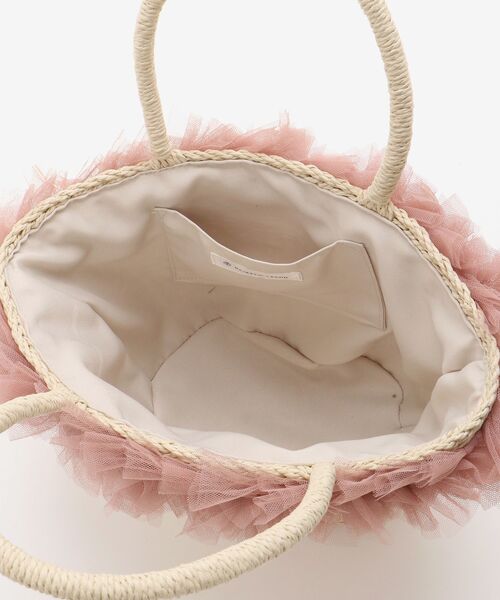 MAJESTIC LEGON（マジェスティックレゴン）の「フリルチュールかごバッグ（かごバッグ・レディース・ピンク/ブラック系その他/アイボリー・FREE）」の19枚目の写真