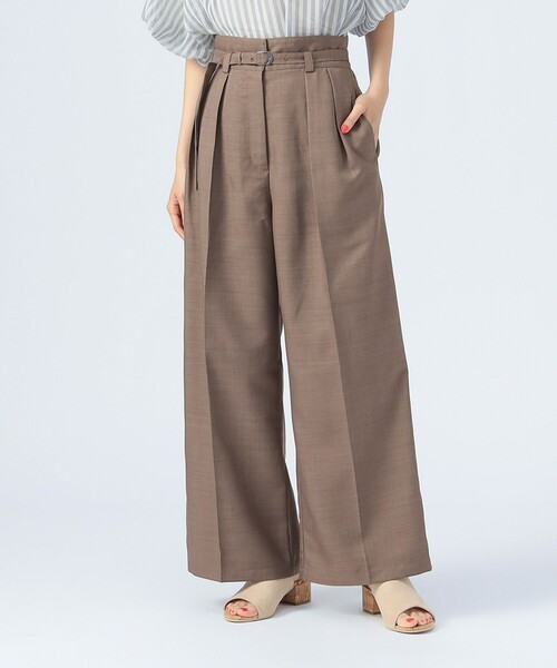 BEAMS HEART(ビームスハート)の「【3色展開】ハイウエスト 2タック ワイド パンツ(その他パンツ・レディース・ブラウン/ライトグレー/ブルー系その他・FREE)」の2枚目の写真