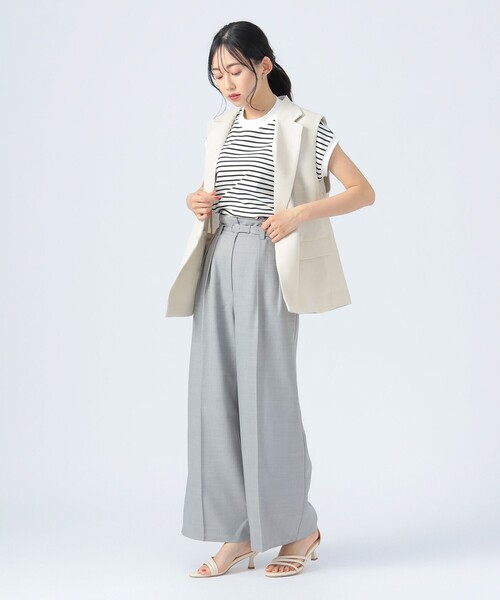 BEAMS HEART(ビームスハート)の「【3色展開】ハイウエスト 2タック ワイド パンツ(その他パンツ・レディース・ブラウン/ライトグレー/ブルー系その他・FREE)」の19枚目の写真