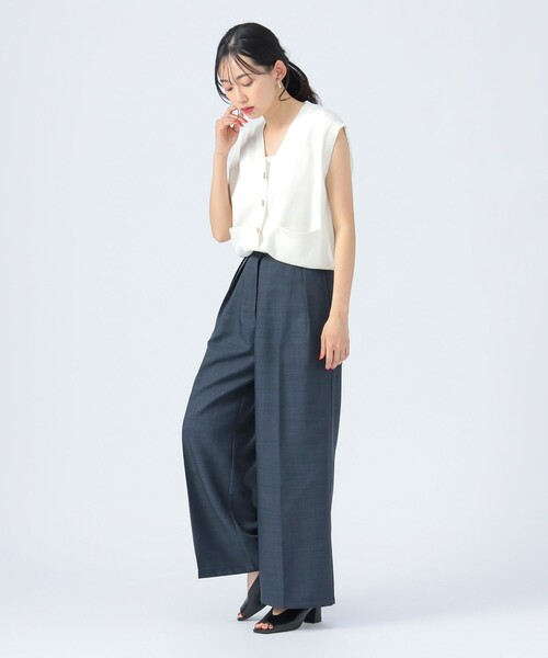 BEAMS HEART(ビームスハート)の「【3色展開】ハイウエスト 2タック ワイド パンツ(その他パンツ・レディース・ブラウン/ライトグレー/ブルー系その他・FREE)」の4枚目の写真