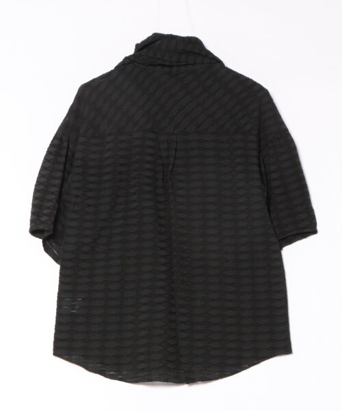 セール】リボンジオメトリックジャガードブラウス（シャツ/ブラウス