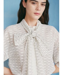COEL | リボンジオメトリックジャガードブラウス(シャツ/ブラウス)