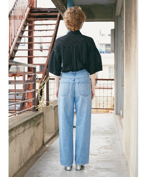 COEL(コエル)の「リボンジオメトリックジャガードブラウス(シャツ/ブラウス・レディース・アイボリー/ブラック・FREE)」の10枚目の写真