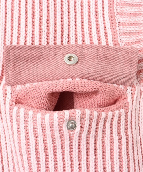 atmos pink（アトモスピンク）の「atmos pink Pigment Knit Vest / アトモス ピンク ピグメント ニット ベスト（ベスト・レディース・ブラック/ピンク/ブルー・FREE）」の8枚目の写真