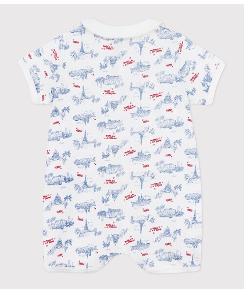 PETIT BATEAU(プチバトー)の「ショートロンパース(ロンパース・キッズ・ホワイト系その他・3MONTH/6MONTH/12MONTH)」の5枚目の写真