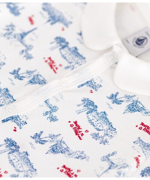 PETIT BATEAU(プチバトー)の「ショートロンパース(ロンパース・キッズ・ホワイト系その他・3MONTH/6MONTH/12MONTH)」の6枚目の写真