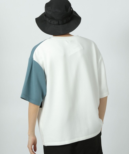 LAKOLE（ラコレ）の「ダンボールキリカエ半袖T / 284361（Tシャツ/カットソー・メンズ・サンドグレー/ネイビー/グリーン・MEDIUM/X-LARGE/LARGE）」の4枚目の写真