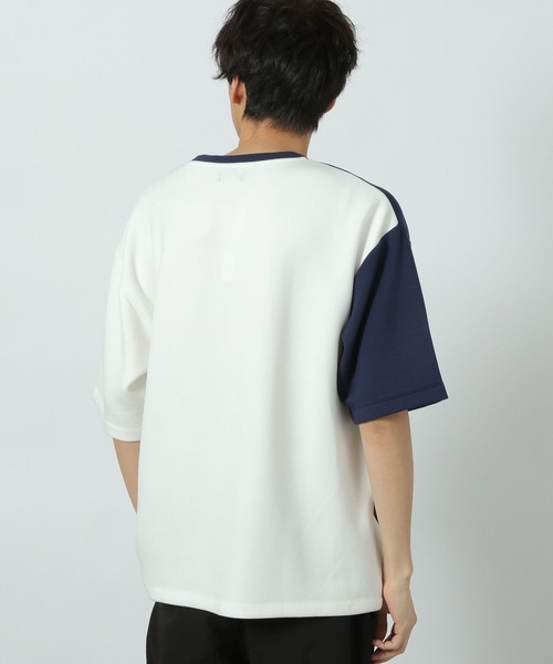 LAKOLE（ラコレ）の「ダンボールキリカエ半袖T / 284361（Tシャツ/カットソー・メンズ・サンドグレー/ネイビー/グリーン・MEDIUM/X-LARGE/LARGE）」の6枚目の写真