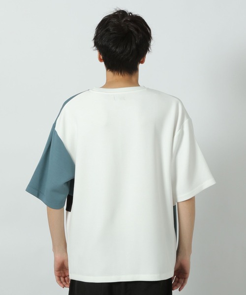 LAKOLE（ラコレ）の「ダンボールキリカエ半袖T / 284361（Tシャツ/カットソー・メンズ・サンドグレー/ネイビー/グリーン・MEDIUM/X-LARGE/LARGE）」の10枚目の写真