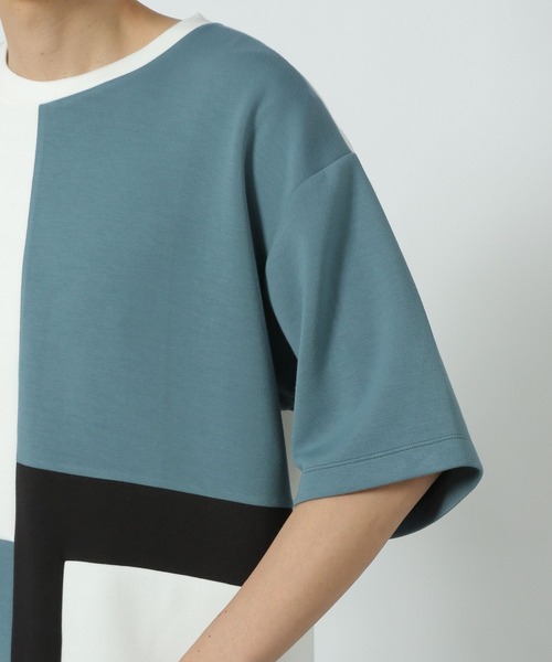 LAKOLE（ラコレ）の「ダンボールキリカエ半袖T / 284361（Tシャツ/カットソー・メンズ・サンドグレー/ネイビー/グリーン・MEDIUM/X-LARGE/LARGE）」の12枚目の写真