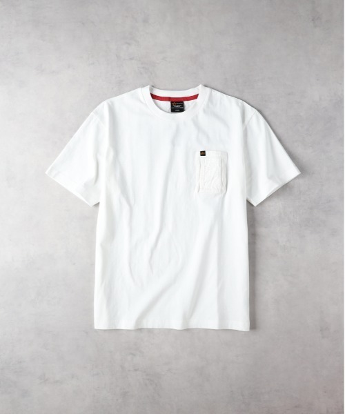 ※ALPHA（アルファ）の「【ALPHA】胸ポケットＴシャツ（Tシャツ/カットソー・メンズ・ブラック/ホワイト/カーキブラウン・XL/L/M）」の11枚目の写真