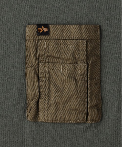 ※ALPHA（アルファ）の「【ALPHA】胸ポケットＴシャツ（Tシャツ/カットソー・メンズ・ブラック/ホワイト/カーキブラウン・XL/L/M）」の8枚目の写真