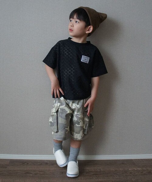 aBity select(アビティセレクト)の「【aBity select./アビティセレクト】リボンカーゴ バミューダパンツ(その他パンツ・キッズ・カモフラージュ/チャコールグレー・120/100/110/90)」の10枚目の写真