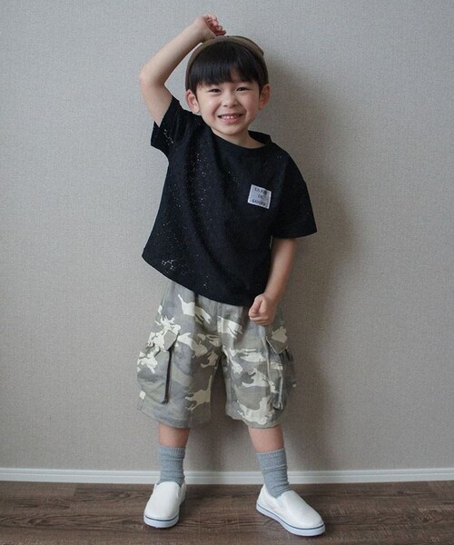 aBity select(アビティセレクト)の「【aBity select./アビティセレクト】リボンカーゴ バミューダパンツ(その他パンツ・キッズ・カモフラージュ/チャコールグレー・120/100/110/90)」の11枚目の写真