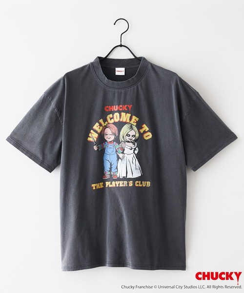JEANS MATE(ジーンズメイト)の「【Child's Play/チャイルドプレイ】 オリジナルデザイン パウダーブリーチ加工 Tシャツ CHUCKY チャッキー ティファニー ヴィンテージライク 古着ライク(Tシャツ/カットソー・メンズ・ブラック/ダークグリーン・X-LARGE/LARGE/MEDIUM)」の3枚目の写真