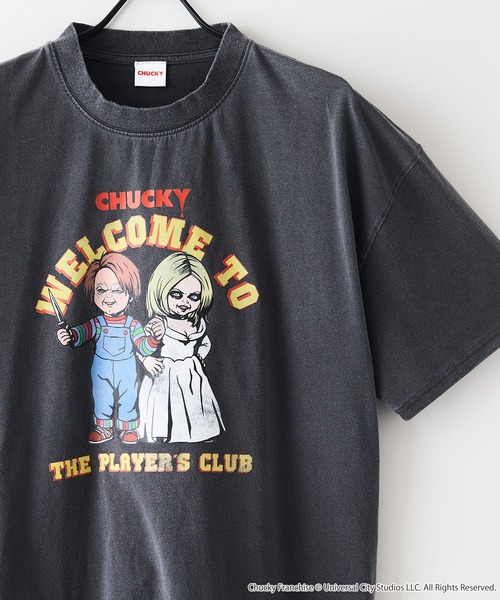 JEANS MATE(ジーンズメイト)の「【Child's Play/チャイルドプレイ】 オリジナルデザイン パウダーブリーチ加工 Tシャツ CHUCKY チャッキー ティファニー ヴィンテージライク 古着ライク(Tシャツ/カットソー・メンズ・ブラック/ダークグリーン・X-LARGE/LARGE/MEDIUM)」の5枚目の写真