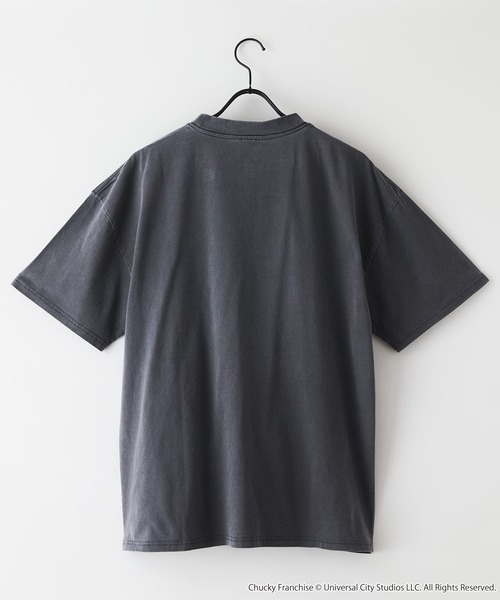JEANS MATE(ジーンズメイト)の「【Child's Play/チャイルドプレイ】 オリジナルデザイン パウダーブリーチ加工 Tシャツ CHUCKY チャッキー ティファニー ヴィンテージライク 古着ライク(Tシャツ/カットソー・メンズ・ブラック/ダークグリーン・X-LARGE/LARGE/MEDIUM)」の4枚目の写真