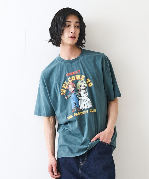 JEANS MATE(ジーンズメイト)の「【Child's Play/チャイルドプレイ】 オリジナルデザイン パウダーブリーチ加工 Tシャツ CHUCKY チャッキー ティファニー ヴィンテージライク 古着ライク(Tシャツ/カットソー・メンズ・ブラック/ダークグリーン・X-LARGE/LARGE/MEDIUM)」の11枚目の写真