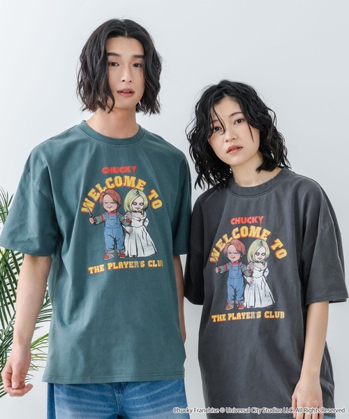JEANS MATE(ジーンズメイト)の「【Child's Play/チャイルドプレイ】 オリジナルデザイン パウダーブリーチ加工 Tシャツ CHUCKY チャッキー ティファニー ヴィンテージライク 古着ライク(Tシャツ/カットソー・メンズ・ブラック/ダークグリーン・X-LARGE/LARGE/MEDIUM)」の16枚目の写真