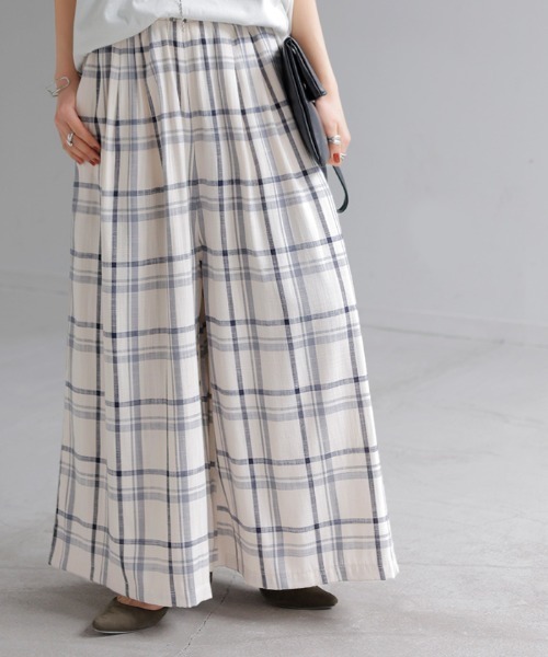 【美品】fig london リネンチェックパンツ グルカパンツ fig London リネンチェックパンツ - メルカリ
