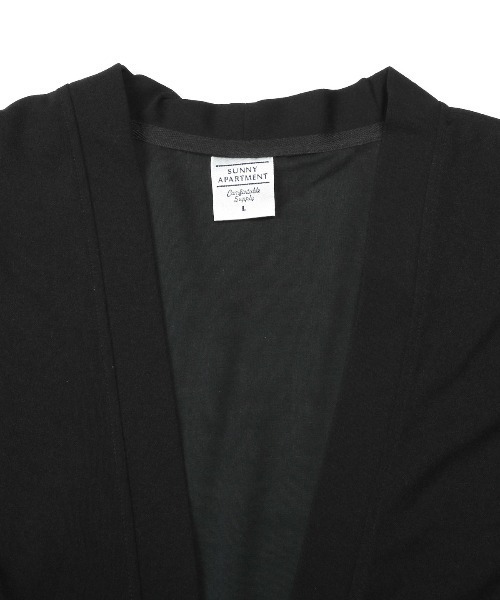 LUXSTYLE（ラグスタイル）の「梨地ノーカラーカーディガン（カーディガン/ボレロ・メンズ・ブルー/グレー/ブラック・XL/L/M）」の21枚目の写真