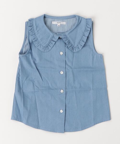 BR:②T FRILL/C NO/S BLUE