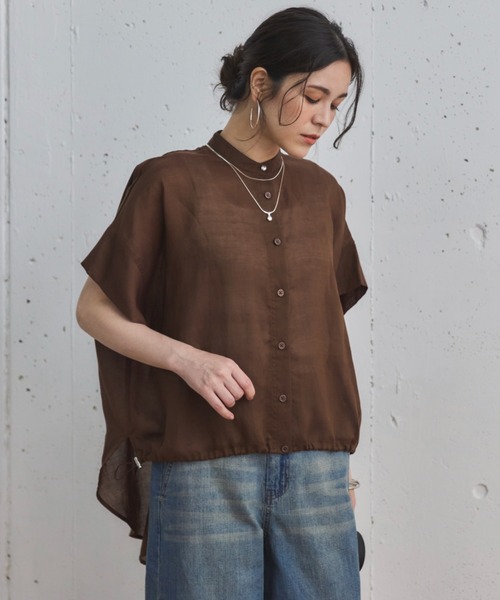 ドゥ アルシーヴ（Doux archives）/ドロストフレンチラミーシャツ セール】ドロストフレンチラミーシャツ（シャツ/ブラウス）｜DOUX