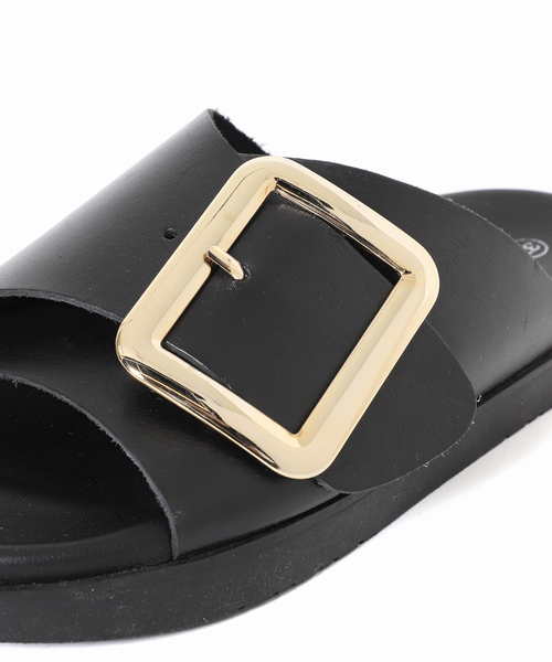 PLAKTON（プラクトン）の「【PLAKTON/プラクトン】ビッグバックルレザーサンダル（サンダル・レディース・ブラック/ブラウン・36/37/38）」の9枚目の写真