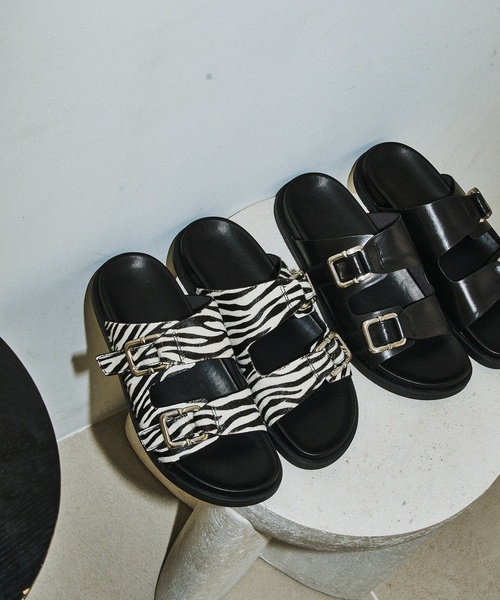 LE TALONジェムピースサンダル ブラック L LE TALON（ルタロン）の「《追加》ジェムピースサンダル（サンダル