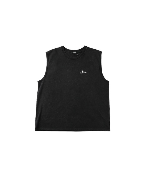 MSG（エムエスジー）の「ヴィンテージライクワンポイントノースリーブ【UNISEX】（タンクトップ・メンズ・ホワイト/ブラック系/ブラック/グレー系・S/M/L/XL）」の7枚目の写真