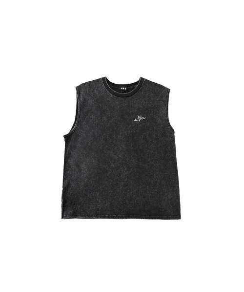 MSG（エムエスジー）の「ヴィンテージライクワンポイントノースリーブ【UNISEX】（タンクトップ・メンズ・ホワイト/ブラック系/ブラック/グレー系・S/M/L/XL）」の8枚目の写真