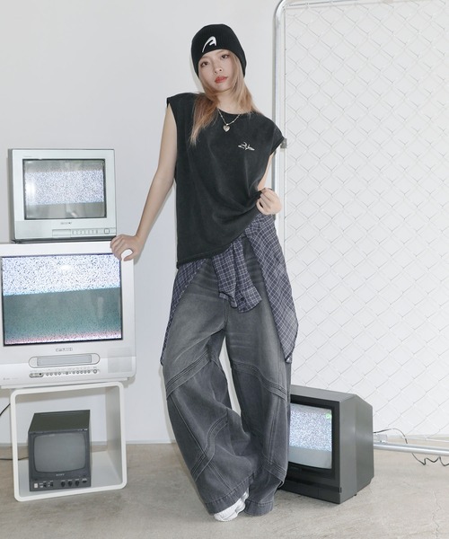 ノックさん専用 フランス代表 2007/2008 タンクトップ ヴィンテージライクワンポイントノースリーブ【UNISEX】（タンク