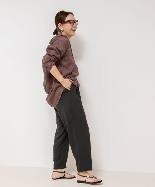 NOLLEY’S（ノーリーズ）の「【松葉☆別注アイテム】《セットアップ対応》エアリージョーゼットイージーバレルパンツ（その他パンツ・レディース・ブラック/チャコールグレー・36/37/38/39）」の10枚目の写真