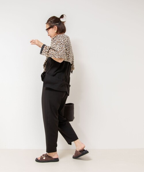 NOLLEY’S（ノーリーズ）の「【松葉☆別注アイテム】《セットアップ対応》エアリージョーゼットイージーバレルパンツ（その他パンツ・レディース・ブラック/チャコールグレー・36/37/38/39）」の17枚目の写真