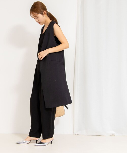 NOLLEY’S（ノーリーズ）の「【松葉☆別注アイテム】《セットアップ対応》エアリージョーゼットイージーバレルパンツ（その他パンツ・レディース・ブラック/チャコールグレー・36/37/38/39）」の22枚目の写真