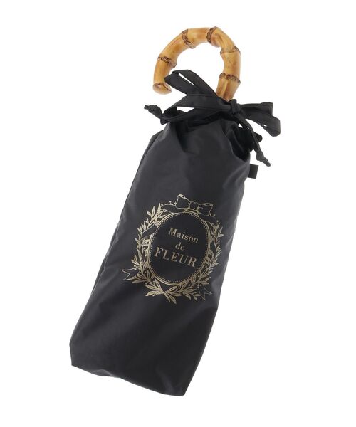 Maison de FLEUR（メゾンドフルール）の「遮光&UV CUT フリル折りたたみ傘（折りたたみ傘・レディース・ピンク/ブラック/オフホワイト・FREE）」の5枚目の写真