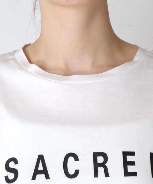 Jines（ジネス）の「SACRED ロゴTシャツ（Tシャツ/カットソー・レディース・ブラウン/ホワイト/ブラック/チャコールグレー・38）」の22枚目の写真