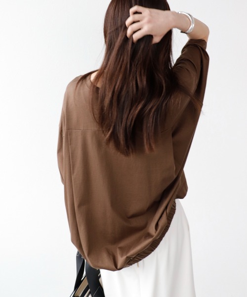 Jines（ジネス）の「SACRED ロゴTシャツ（Tシャツ/カットソー・レディース・ブラウン/ホワイト/ブラック/チャコールグレー・38）」の17枚目の写真