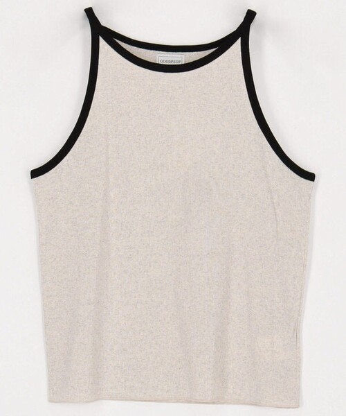 Firsthand(ファーストハンド)の「GOODPEOPLE GOODSTITCHING GOODPRODUCT/グッドピープルグッドスティッチンググッドプロダクト Fresca zero Light Rib Tank Top / ライトリブ タンクトップ / 配色 アメスリ タンク(キャミソール・レディース・ベージュ/ブラック/ブルーグリーン・SMALL)」の2枚目の写真