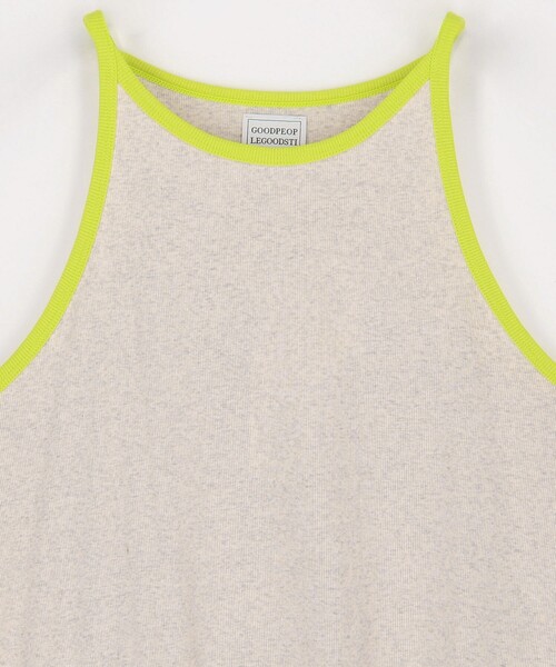 Firsthand(ファーストハンド)の「GOODPEOPLE GOODSTITCHING GOODPRODUCT/グッドピープルグッドスティッチンググッドプロダクト Fresca zero Light Rib Tank Top / ライトリブ タンクトップ / 配色 アメスリ タンク(キャミソール・レディース・ベージュ/ブラック/ブルーグリーン・SMALL)」の5枚目の写真