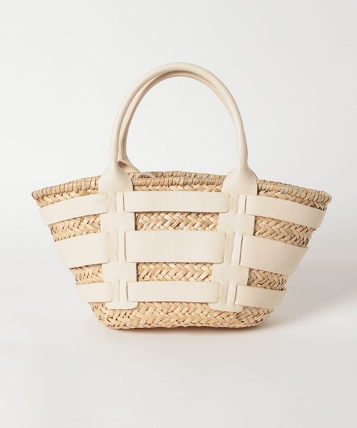 BAYFLOW（ベイフロー）の「PUコンビカゴバッグ（かごバッグ・レディース・ブラック/オフホワイト・FREE）」の10枚目の写真