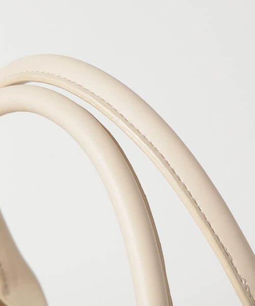 BAYFLOW（ベイフロー）の「PUコンビカゴバッグ（かごバッグ・レディース・ブラック/オフホワイト・FREE）」の12枚目の写真