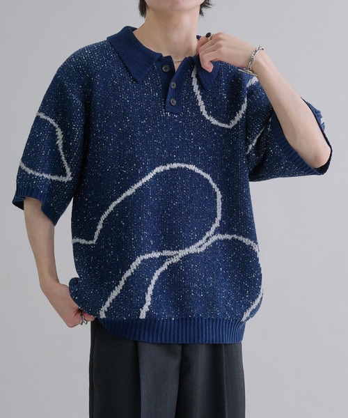 LENO ニットポロシャツ　ブラック ニットポロシャツ【強撚糸カノコ】 (MOKN5301-23) | MORLES