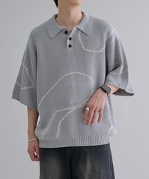 epnok | ウェーブラインニットポロシャツ(ポロシャツ)