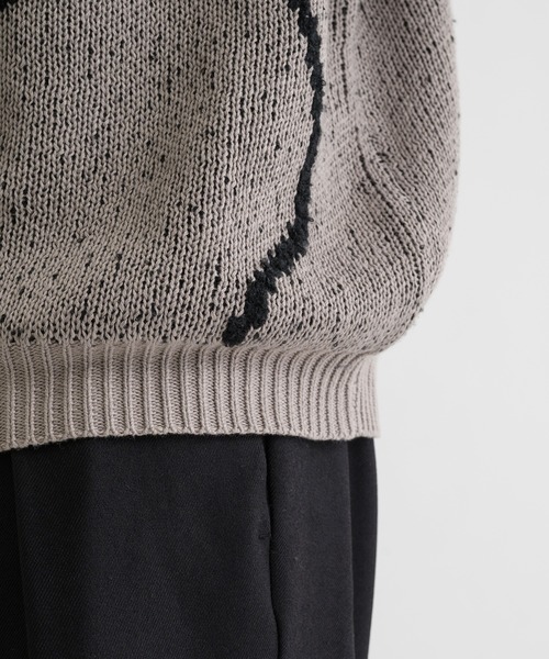 epnok（エプノック）の「ウェーブラインニットポロシャツ（ポロシャツ・メンズ・ダークブルー/グレイッシュベージュ/ベージュ/ダークブラック/アッシュグレー・SMALL/MEDIUM/LARGE）」の12枚目の写真