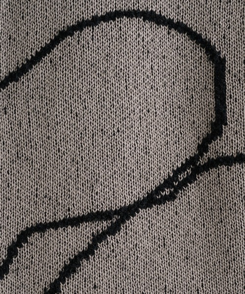 epnok（エプノック）の「ウェーブラインニットポロシャツ（ポロシャツ・メンズ・ダークブルー/グレイッシュベージュ/ベージュ/ダークブラック/アッシュグレー・SMALL/MEDIUM/LARGE）」の8枚目の写真