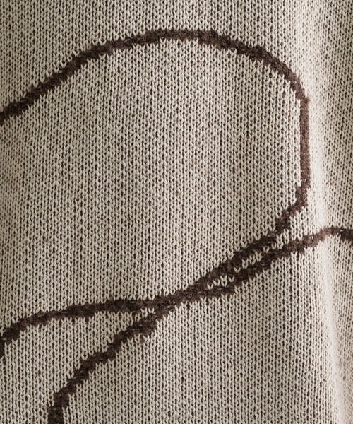 epnok（エプノック）の「ウェーブラインニットポロシャツ（ポロシャツ・メンズ・ダークブルー/グレイッシュベージュ/ベージュ/ダークブラック/アッシュグレー・SMALL/MEDIUM/LARGE）」の13枚目の写真