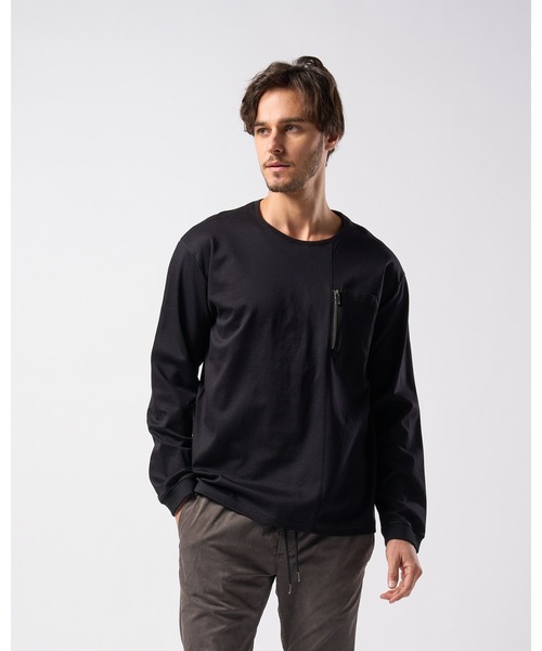 wjk（ダヴルジェイケイ）の「zip-pocket L/S（Tシャツ/カットソー・メンズ・ホワイト/ダークグレー/ブラック・SMALL/MEDIUM/LARGE/X-LARGE）」の16枚目の写真