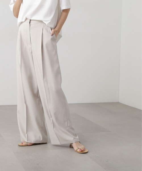 N.（N. Natural Beauty Basic）（エヌエヌナチュラルビューティーベーシック）の「【PS/低身長サイズ】リネンライクタックパンツ（その他パンツ・レディース・グレイッシュベージュ/ベージュ/ブラウン・SMALL/MEDIUM/PS）」の13枚目の写真